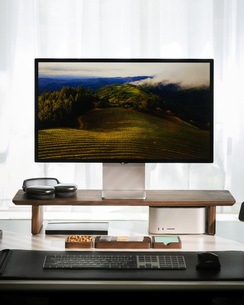 Walnut Desk Shelf (Medium)