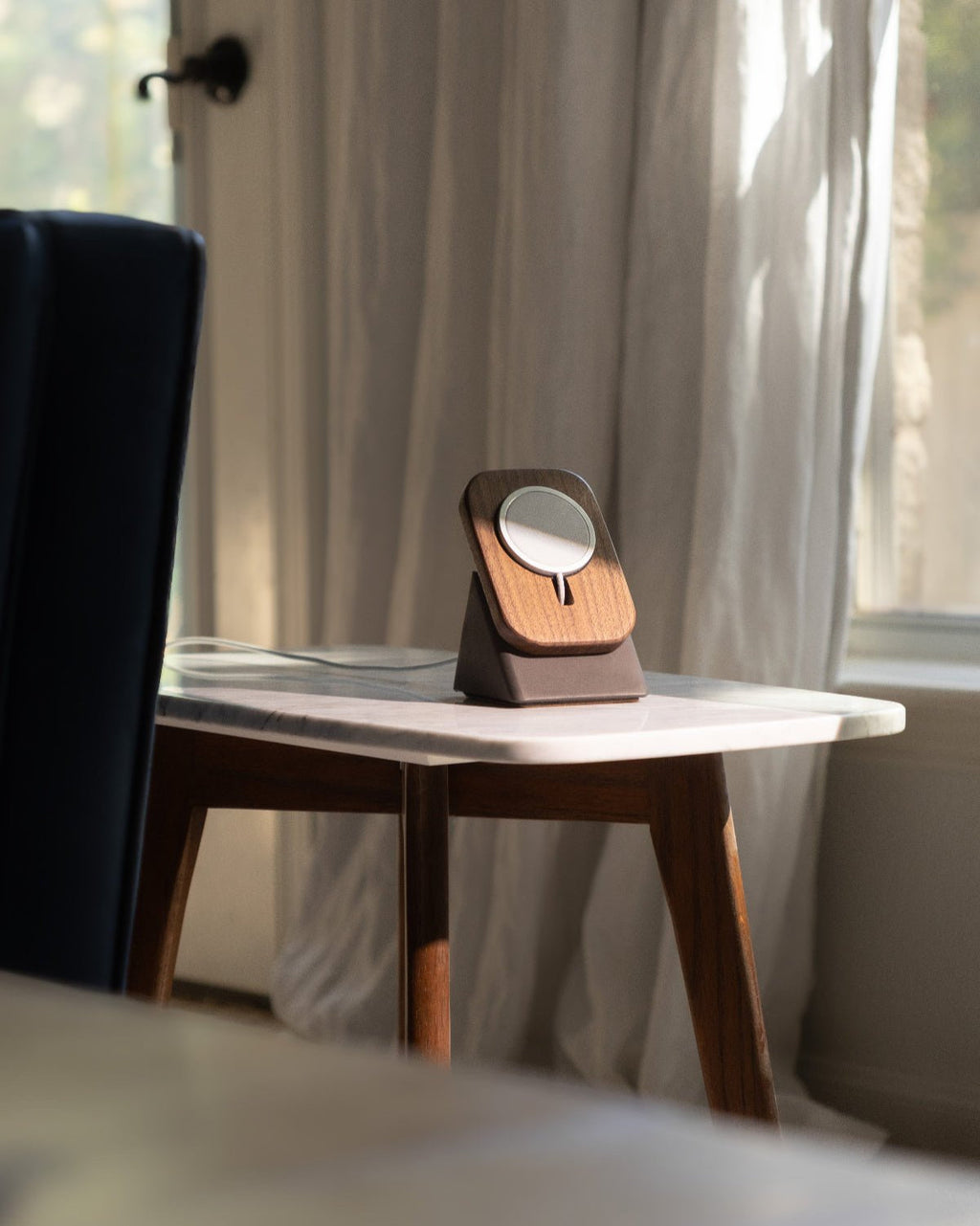 Upright MagSafe Stand  (Walnut / Charcoal)