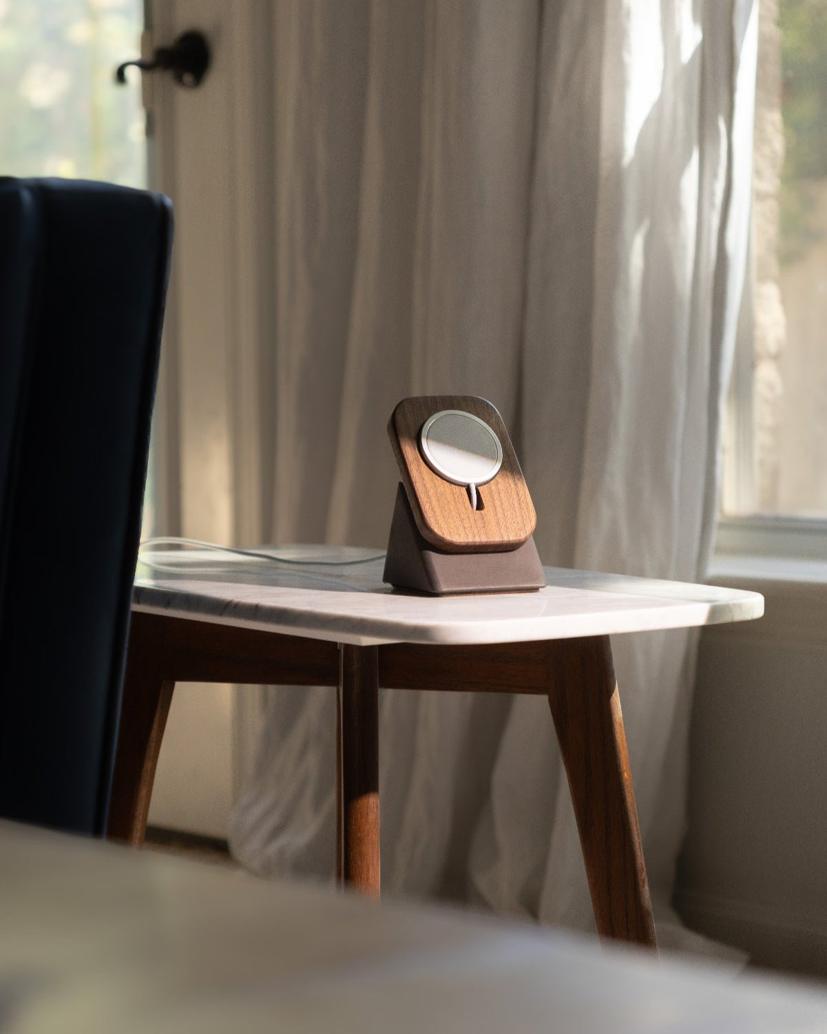 Upright MagSafe Stand  (Walnut / Charcoal)