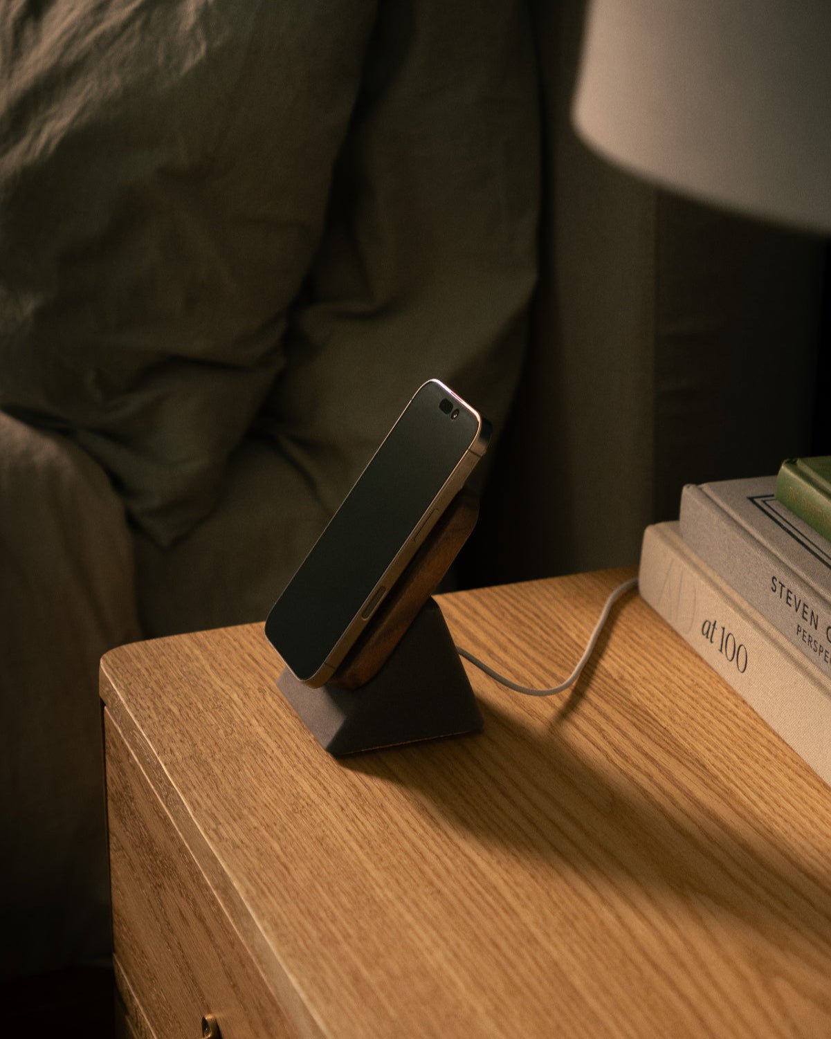 Upright MagSafe Stand  (Walnut / Charcoal)