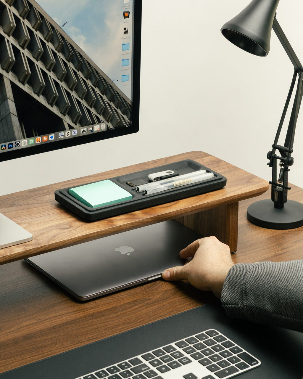 Walnut Desk Shelf (Medium)