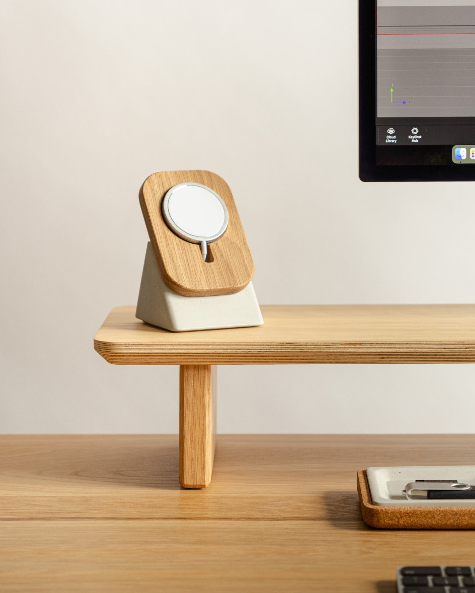 Oak Desk Shelf (Medium)