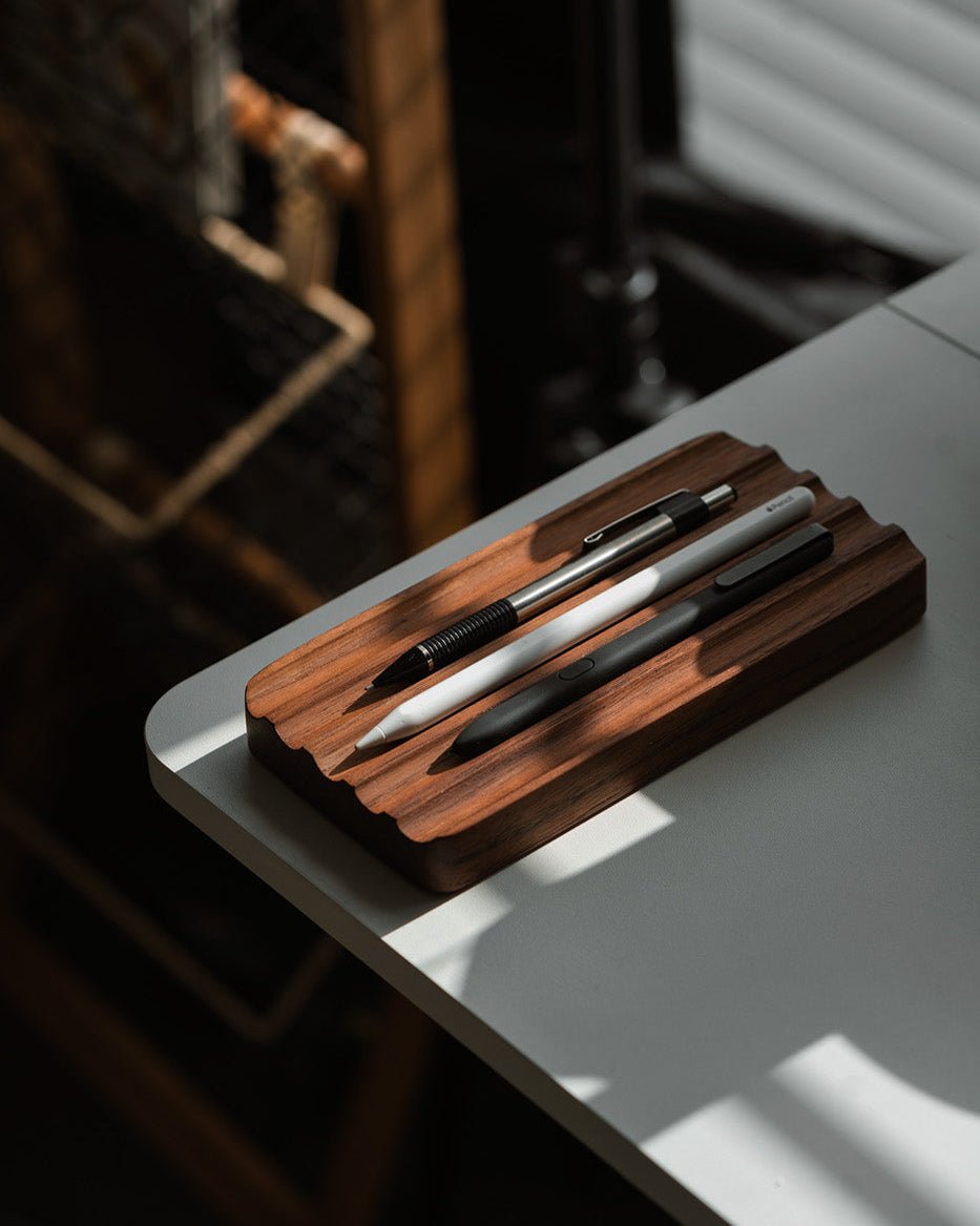 Wave Pen Tray (Walnut)