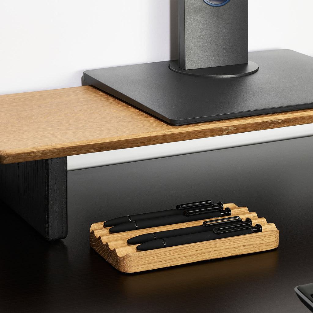 Wave Pen Tray (Oak)